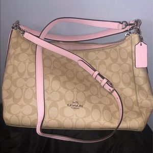 Pink and Beige Coach Purse